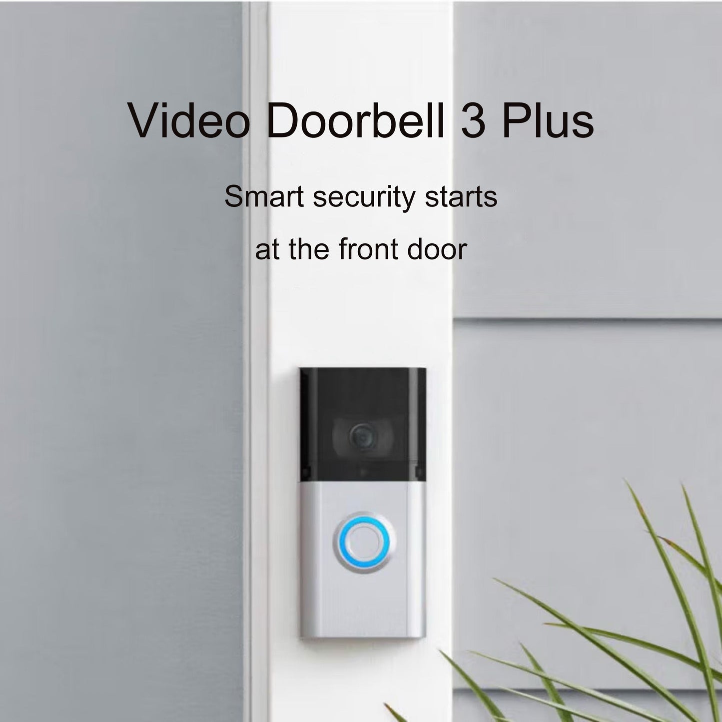 Trådlös video-dörrklocka med kamera, Wi-Fi, tvåvägsljud och rörelsedetektering