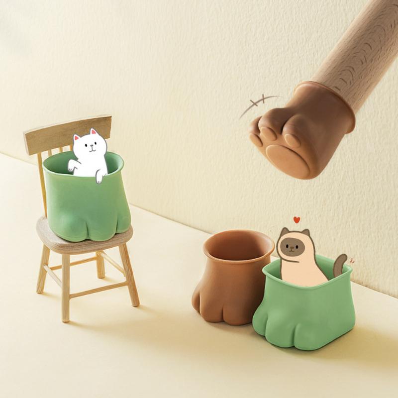 4Pcs Non-Slip Kat Paw Møbel Ben Dække
