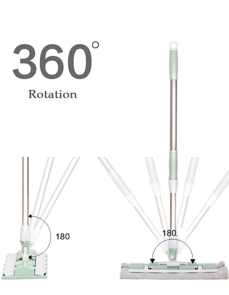 360 Grad Teleskopisk Stor Flad Mop
