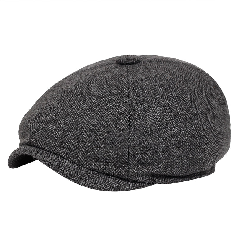 Klassisk Vintage Newsboy Hat – Unisex Model