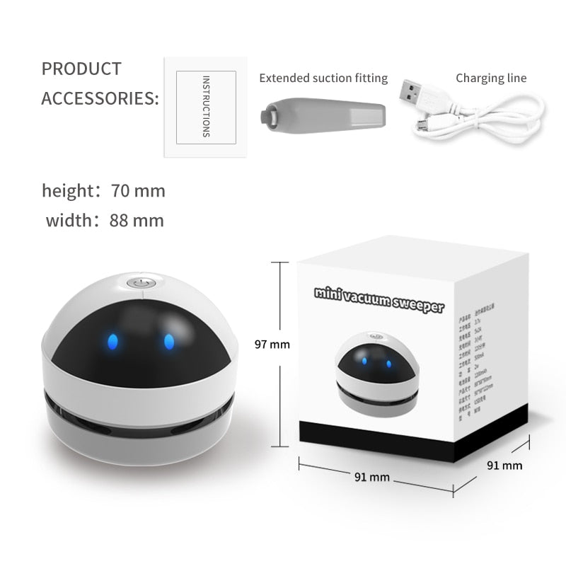 USB Opladelig Mini Støvsuger