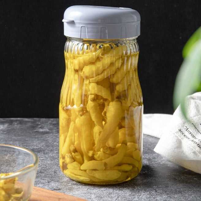 Fugtbestandige syltede opbevaringsglas