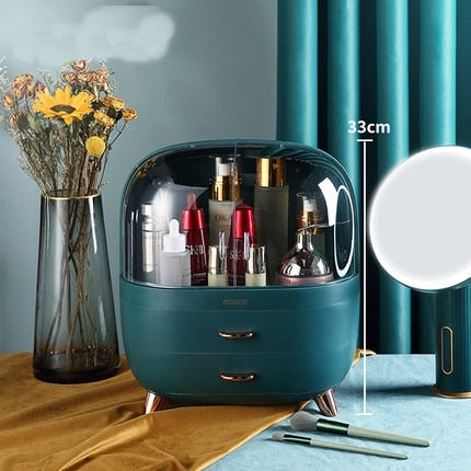 Förvaringslåda för smink med stor kapacitet elegant organizer
