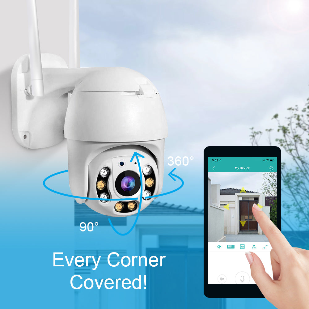 Smart WiFi Udendørs Overvågningskamera – SkyGuard 360