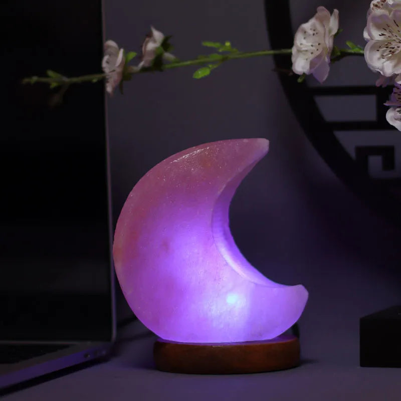 LED Kristall Nattlampa med Färgskiftande USB Himalayasaltlampa