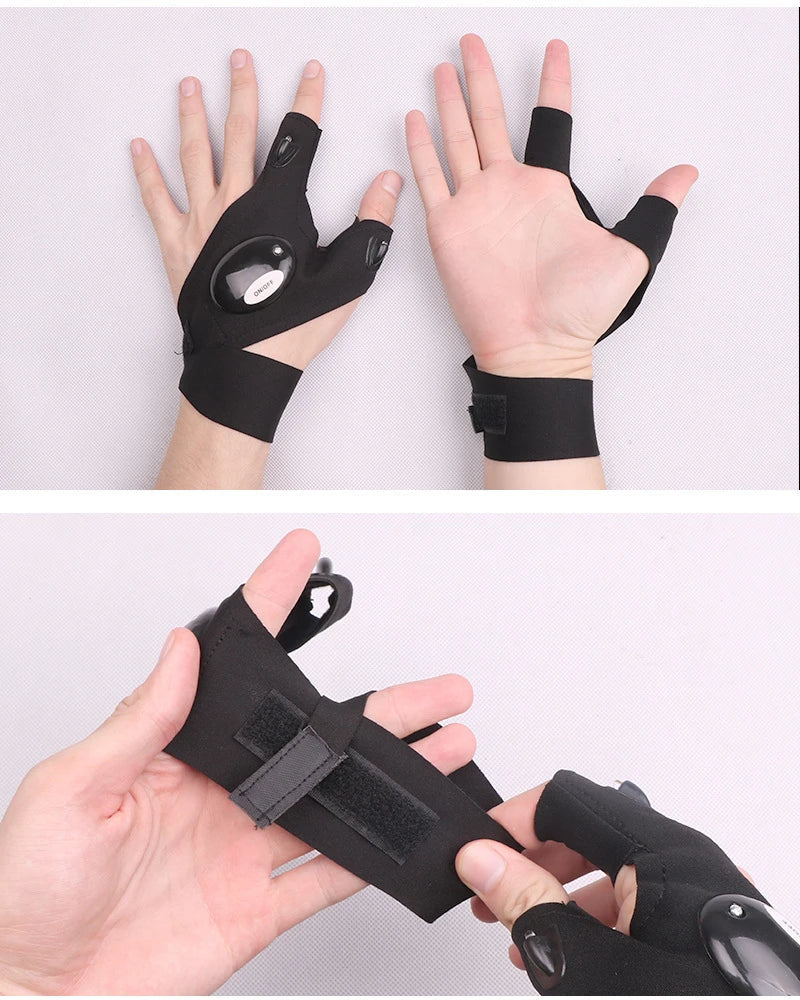 LED Ficklampor med Handskar