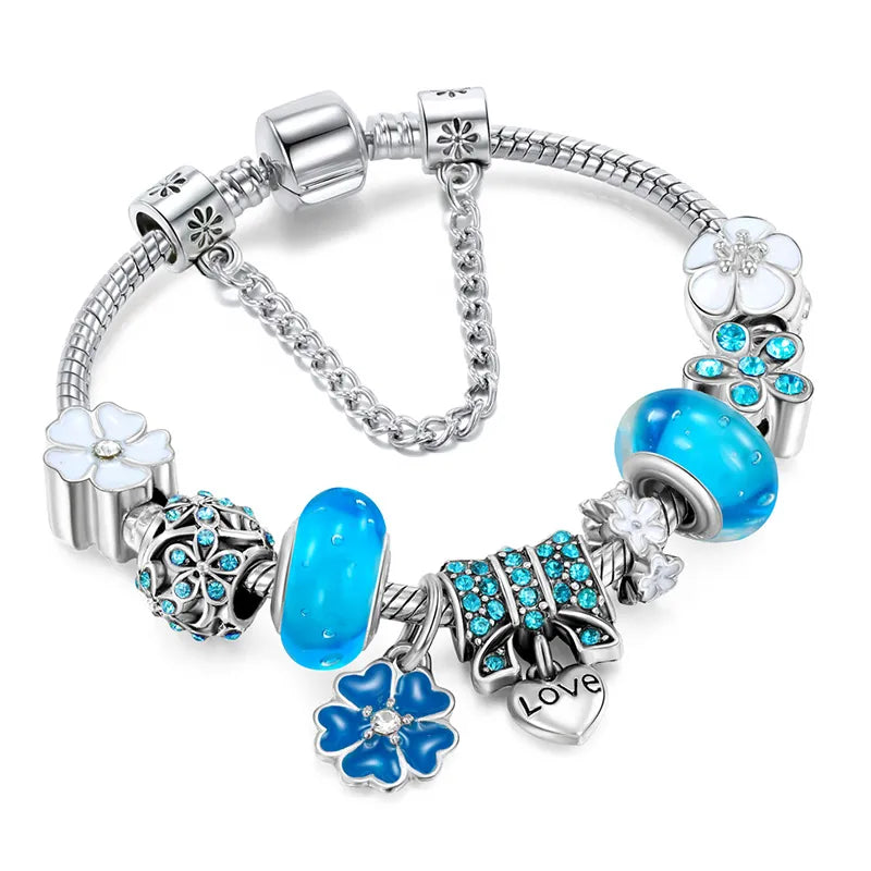 Armband i 925 silver med vacker blomdetalj | Perfekt present till kvinnor