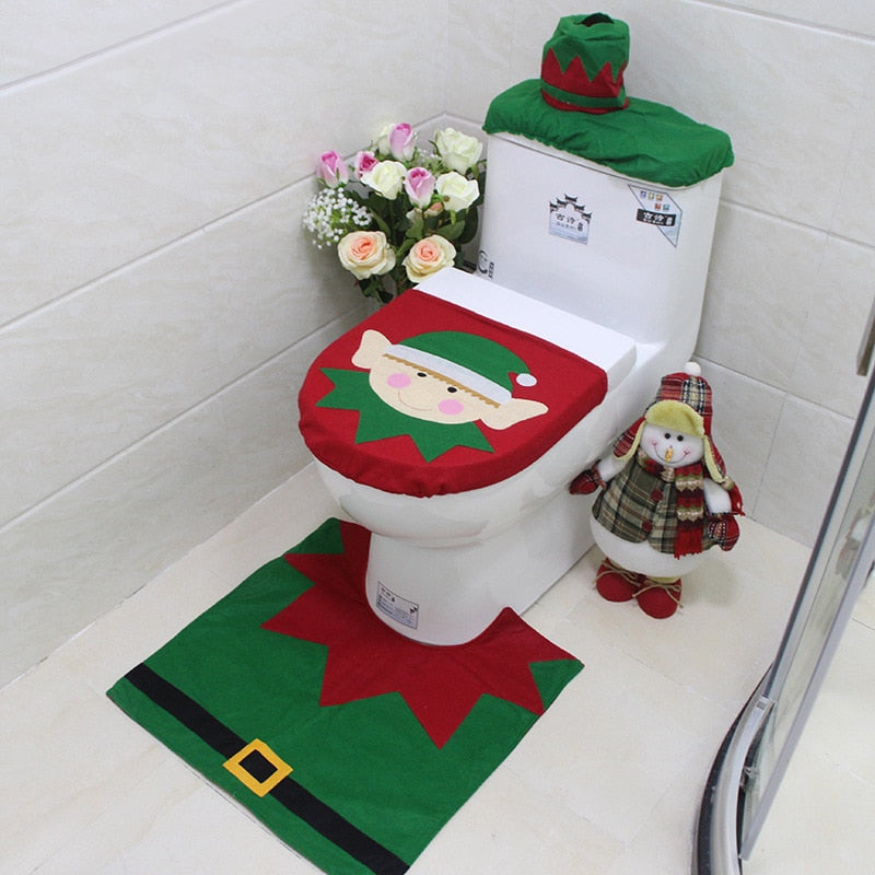 3stk Fancy Santa Claus Toilet Sæde Covers