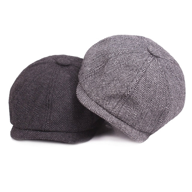 Klassisk Vintage Newsboy Hat – Unisex Model