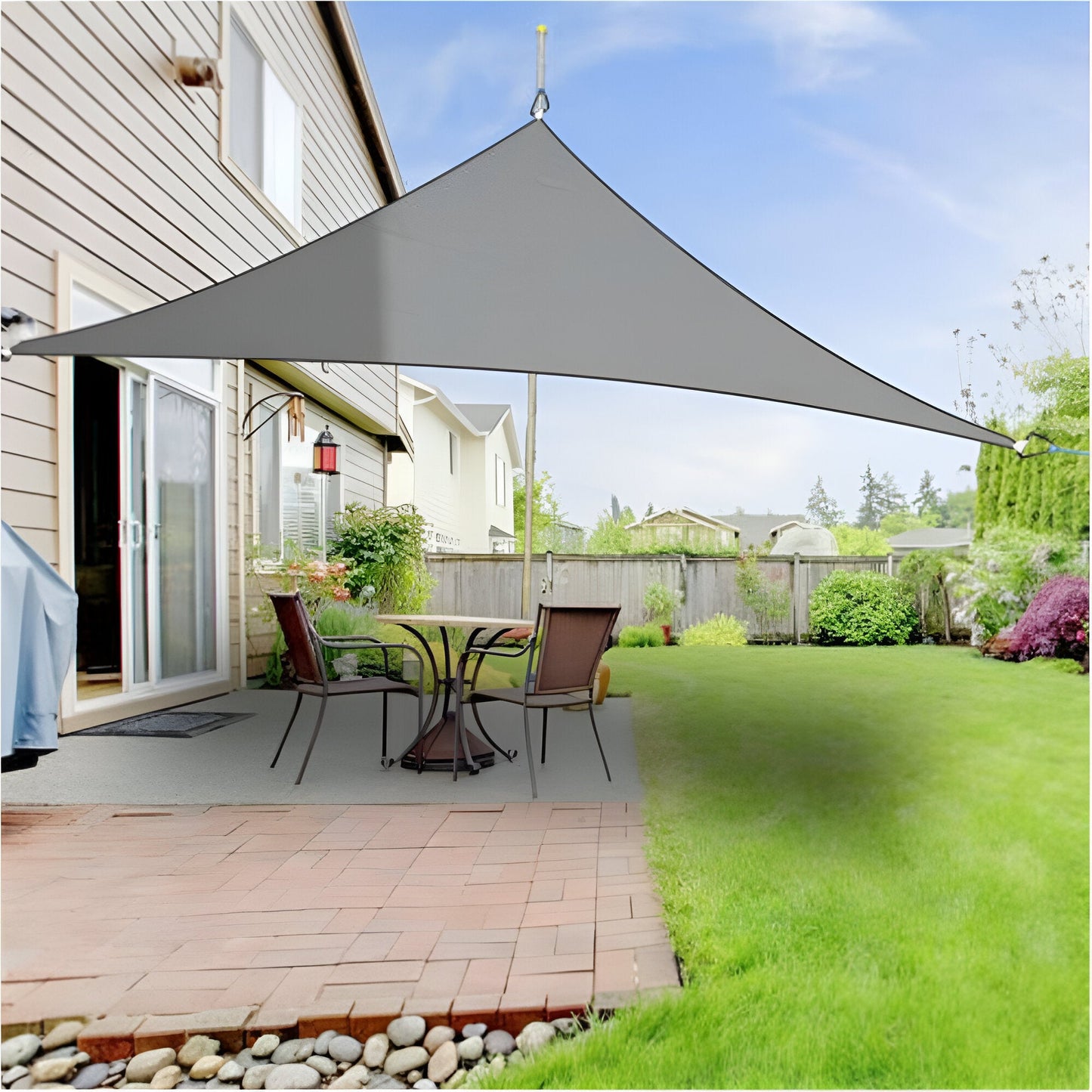 Vandafvisende solsejl i trekant- eller firkantform til balkon og terrasse