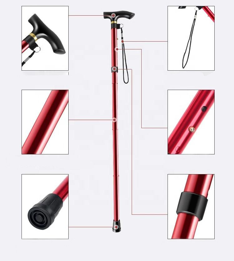 Foldbar Ergonomisk Støttestok med Justerbar Komfort