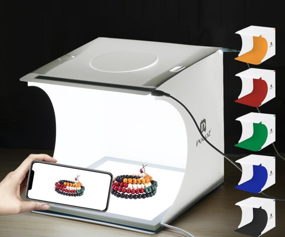 Bærbart Fotostudie med LED-belysning – SnapBox