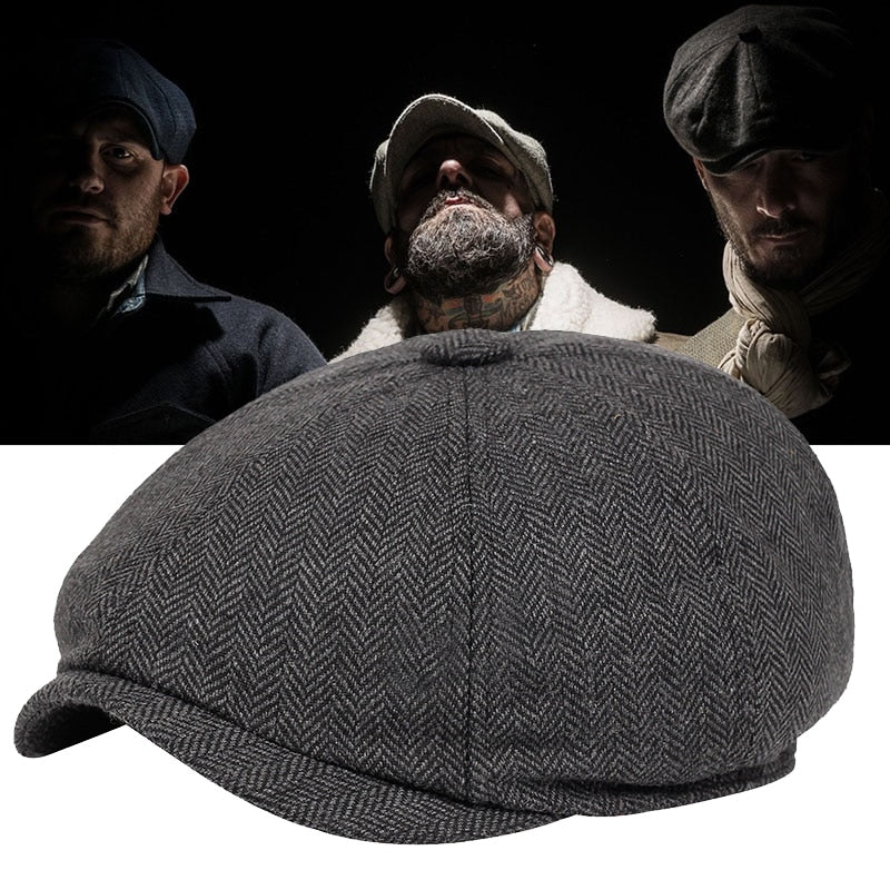 Klassisk Vintage Newsboy Hat – Unisex Model