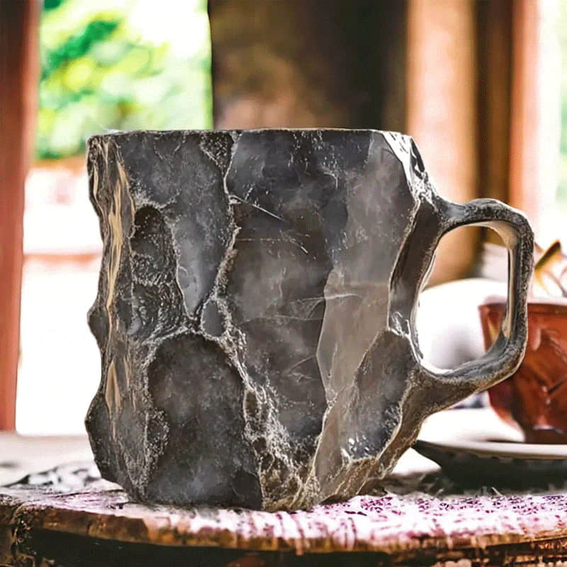Rustik Kaffekrus med Stenstruktur for Naturligt Look