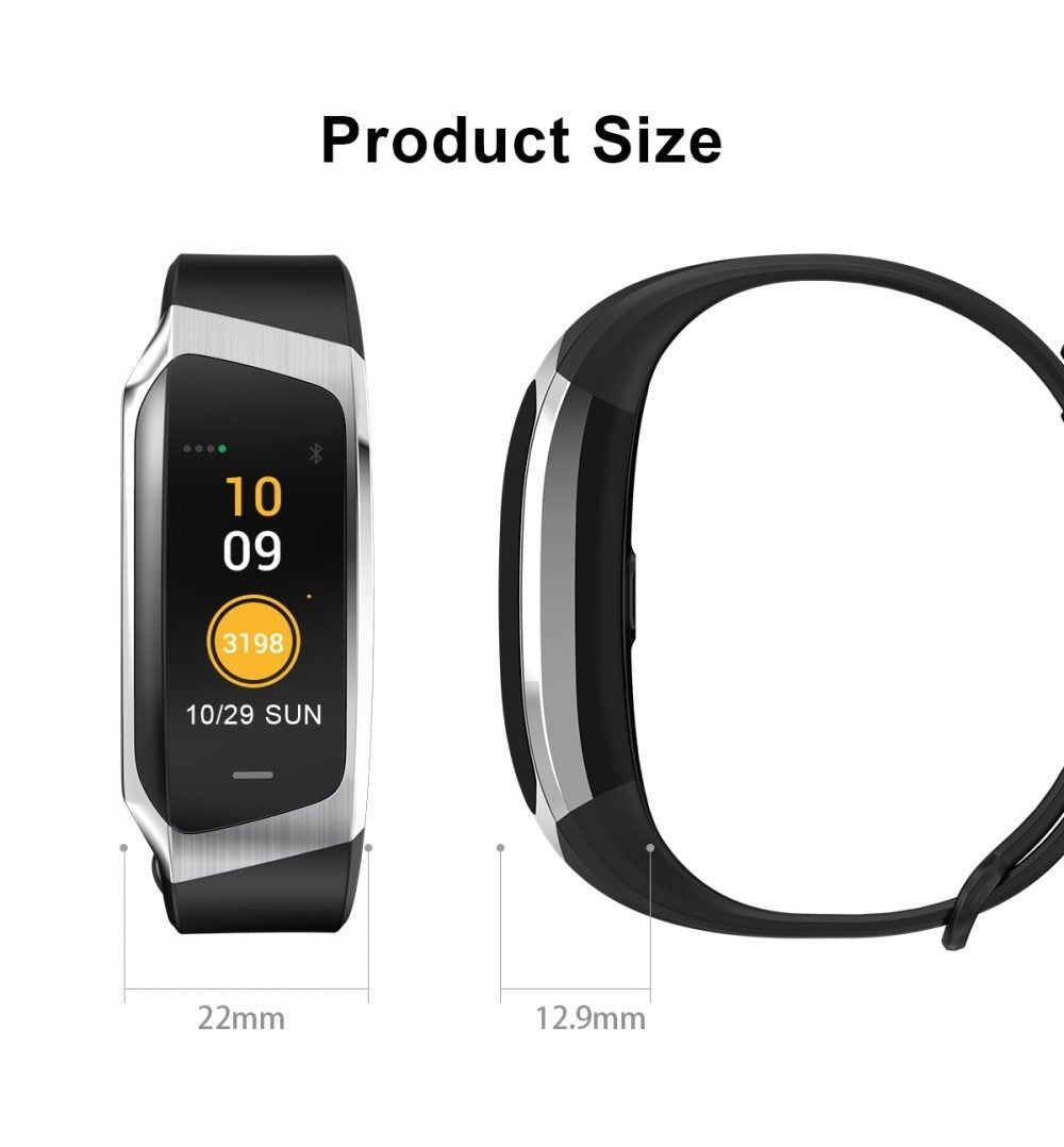 Vandafvisende Fitband Smartwatch med blodtryks- og pulsmonitor