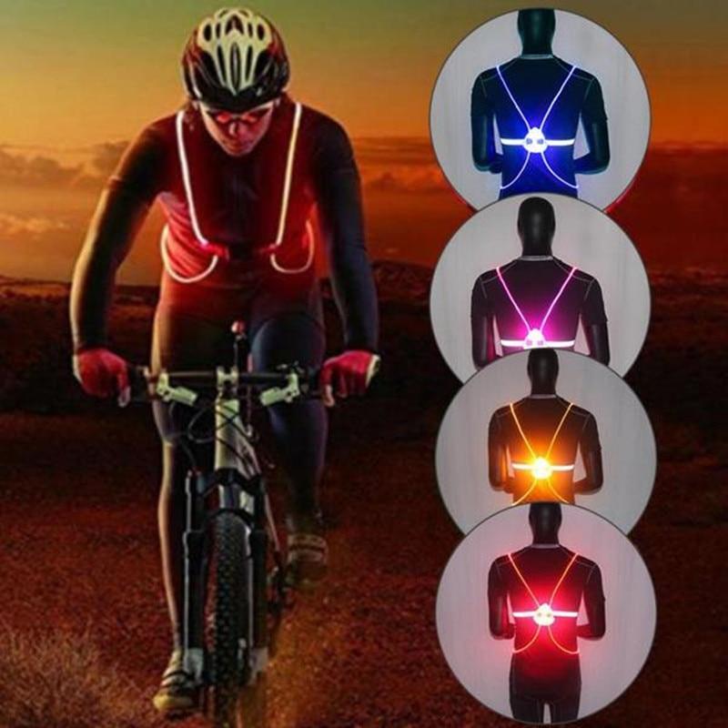 Reflekterande LED-västar för nattlöpning och cykling - Justerbar och vattentät säkerhetsutrustning