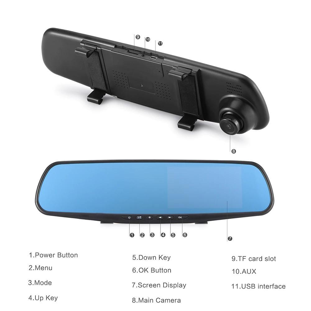 Smart Bakspejl Kamera med HD 1080P og Natvision
