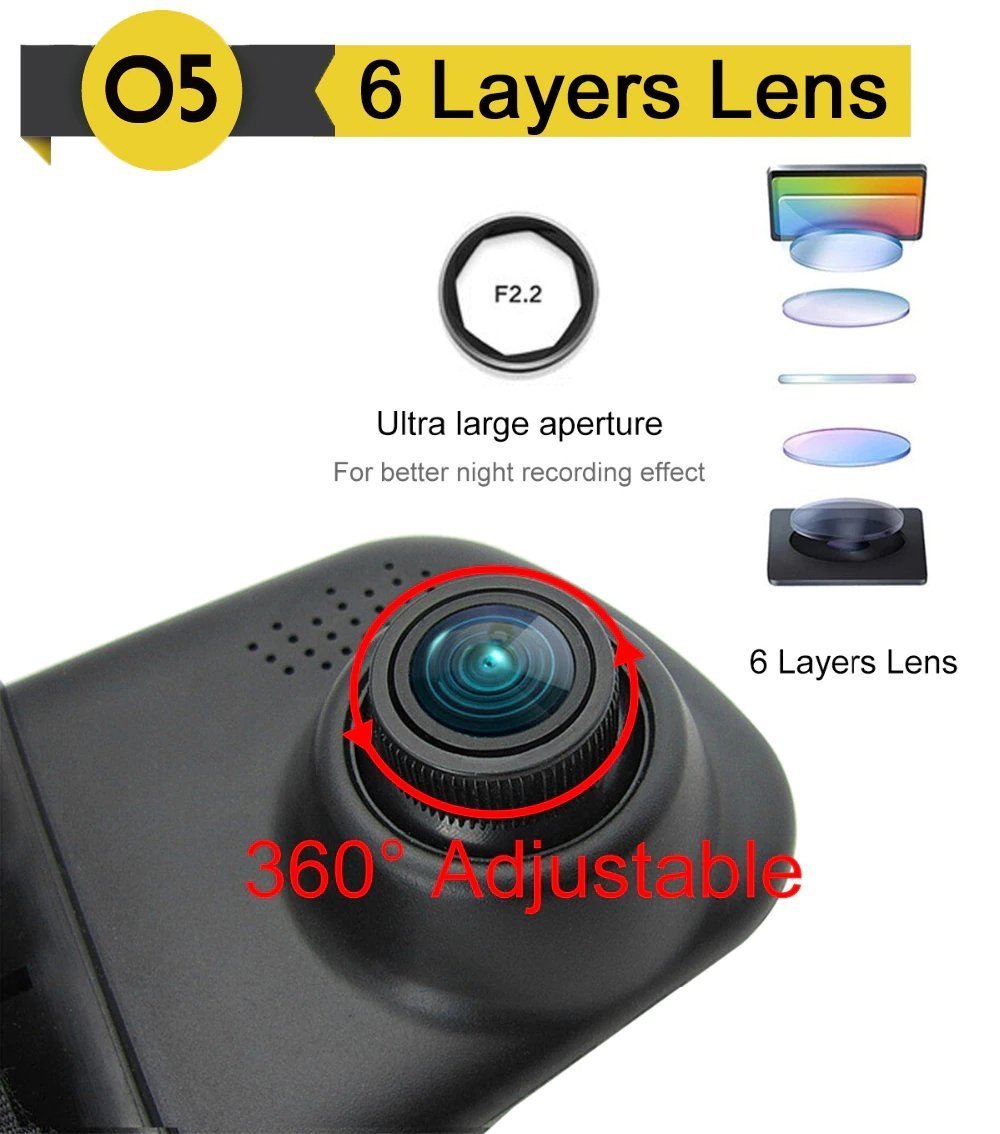 Smart Bakspejl Kamera med HD 1080P og Natvision