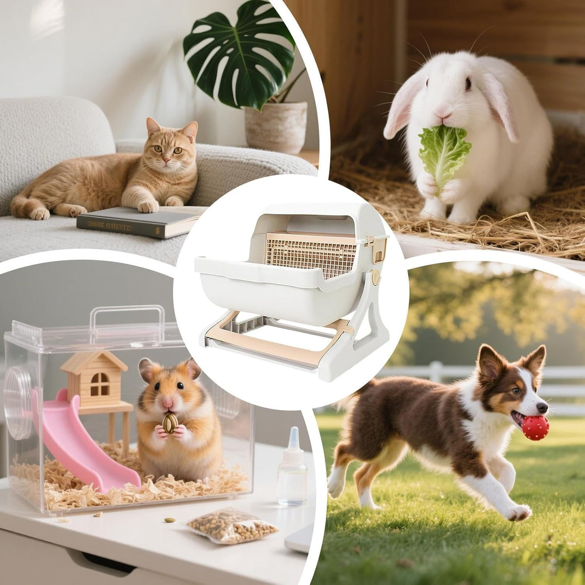 Åben design automatisk lugtfri kattebakke