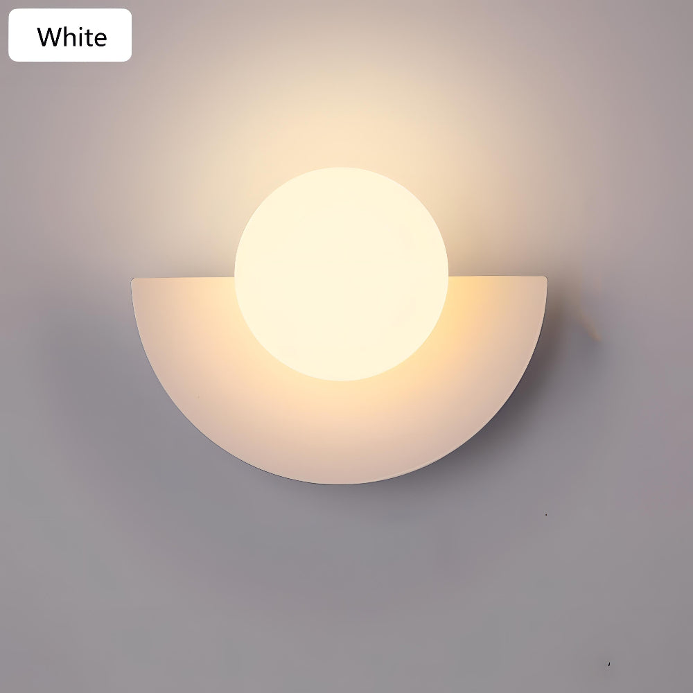 Elegant Halvmåne Vägglampa i Svart med LED-Ljus