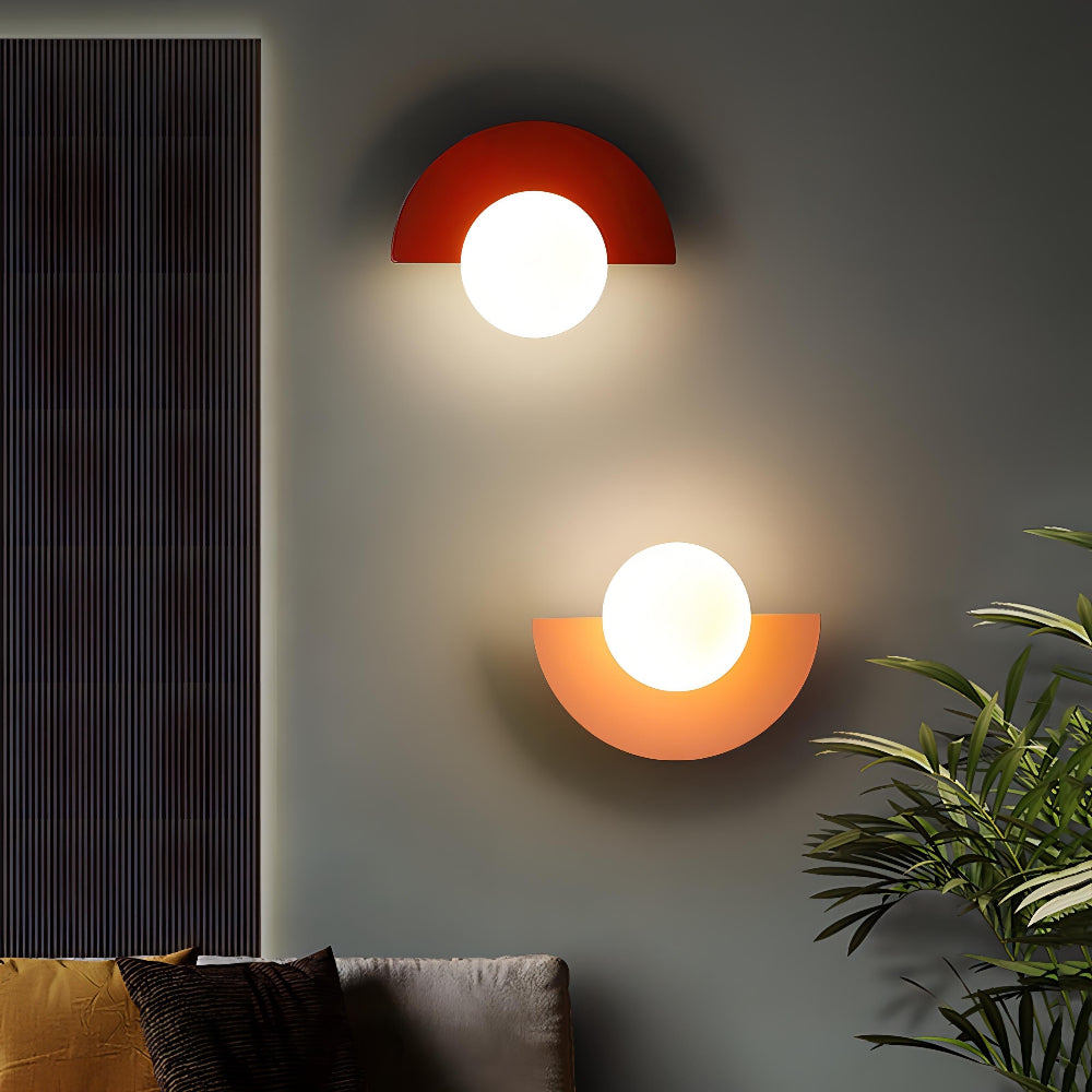 Elegant Halvmåne Vägglampa i Svart med LED-Ljus