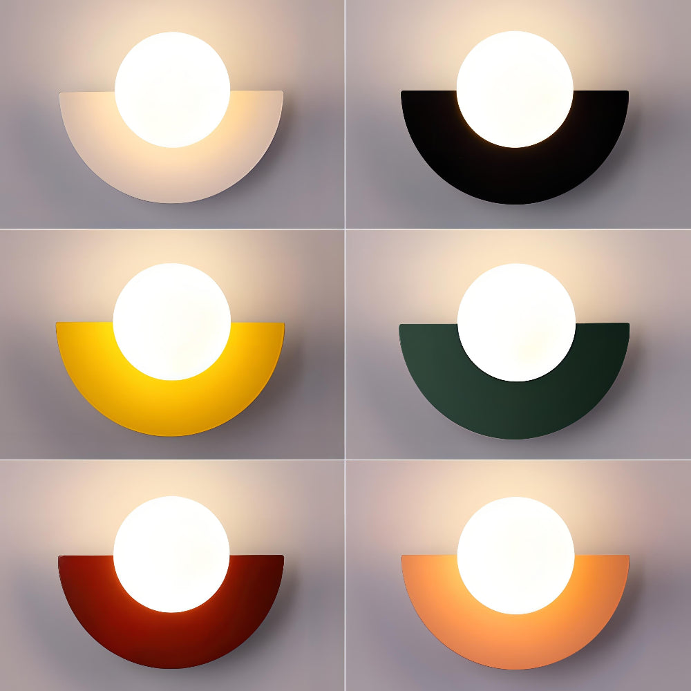 Elegant Halvmåne Vägglampa i Svart med LED-Ljus