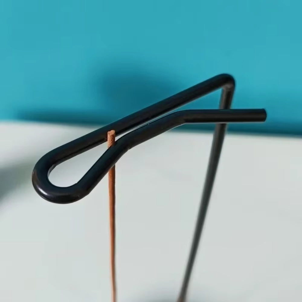 Håndlavet Røgelsesbrænder i Træ med Holdbar Metalholder