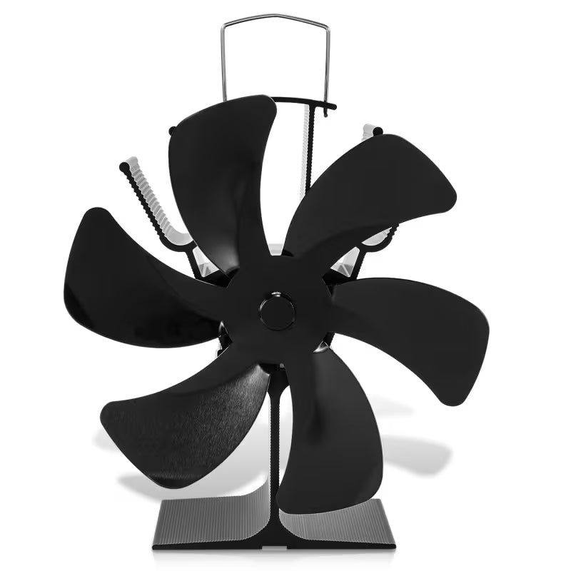 Energibesparende Brændeovnsventilator med 6 Blad og Termometer