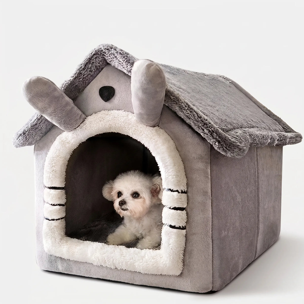 Hundekurv i Husform til Små Hunde