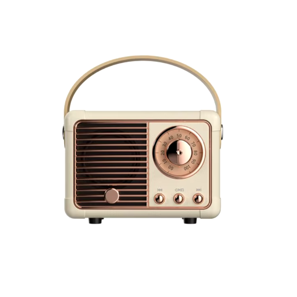 Bärbar Bluetooth-högtalare med vintagedesign och kraftfullt ljud