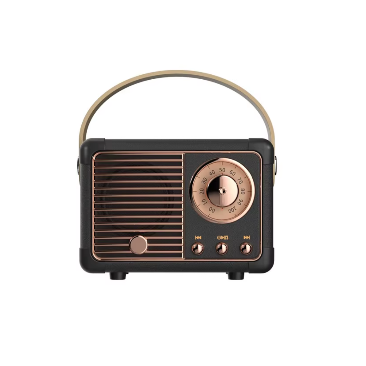 Nostalgisk Bærbar Bluetooth Højttaler med Kraftfuld Lyd