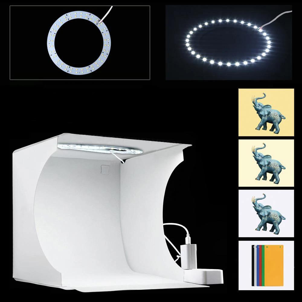 Bærbart Fotostudie med LED-belysning – SnapBox