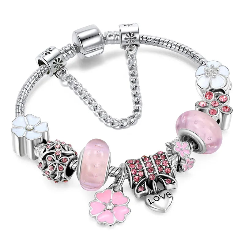 Armband i 925 silver med vacker blomdetalj | Perfekt present till kvinnor