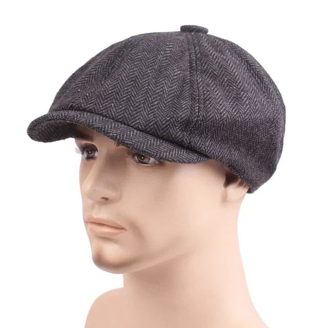 Klassisk Vintage Newsboy Hat – Unisex Model