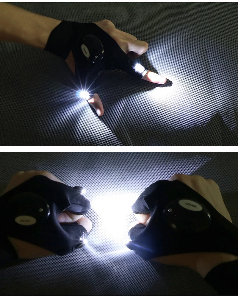 LED Ficklampor med Handskar