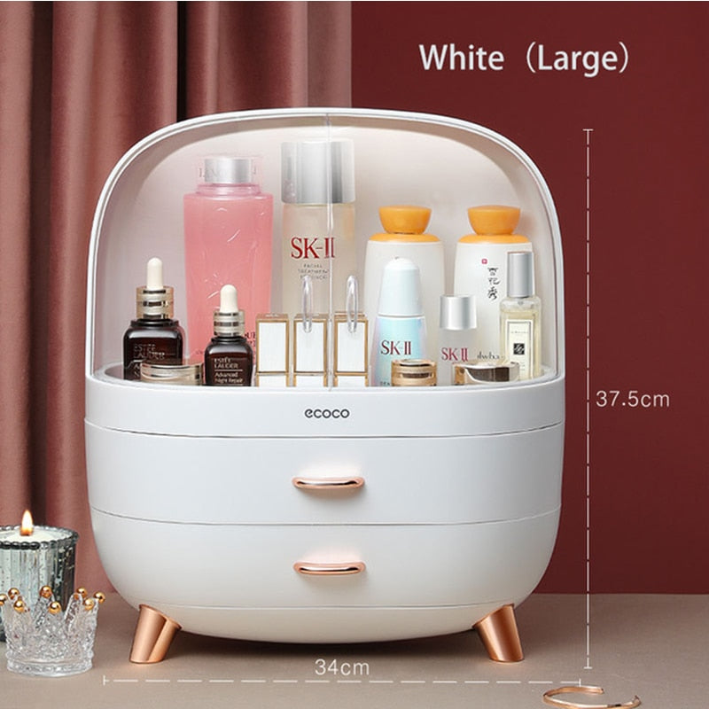 Förvaringslåda för smink med stor kapacitet elegant organizer