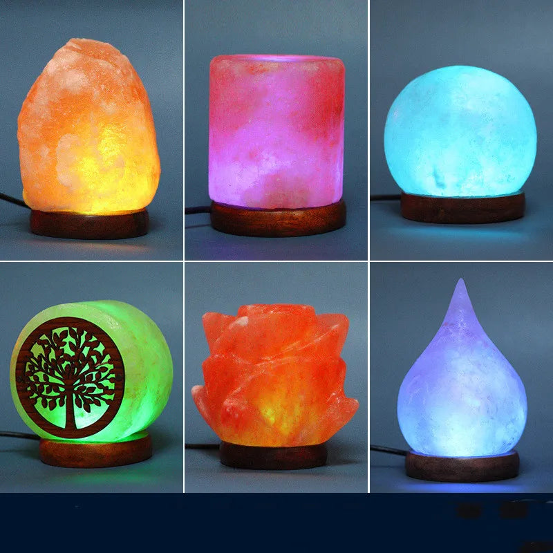 LED Kristall Nattlampa med Färgskiftande USB Himalayasaltlampa
