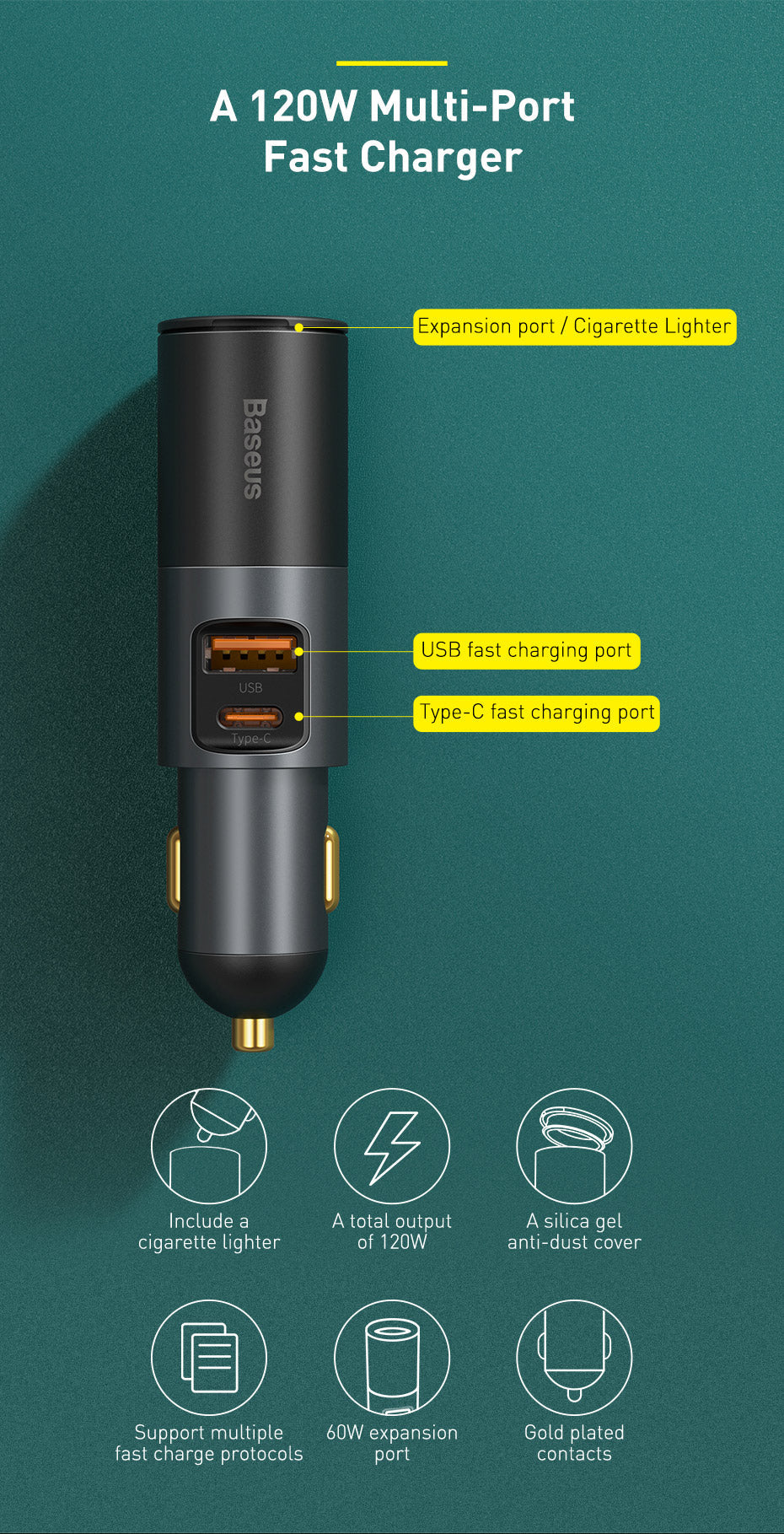 Multi-Port Smart Chip Bil Hurtigoplader