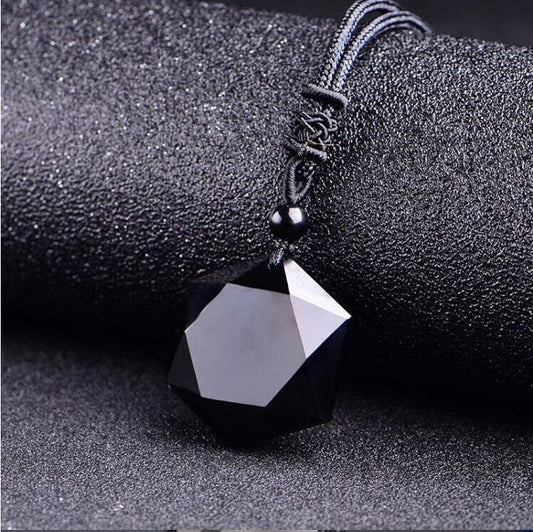 Helande Halsband med Svart Obsidian Hänge