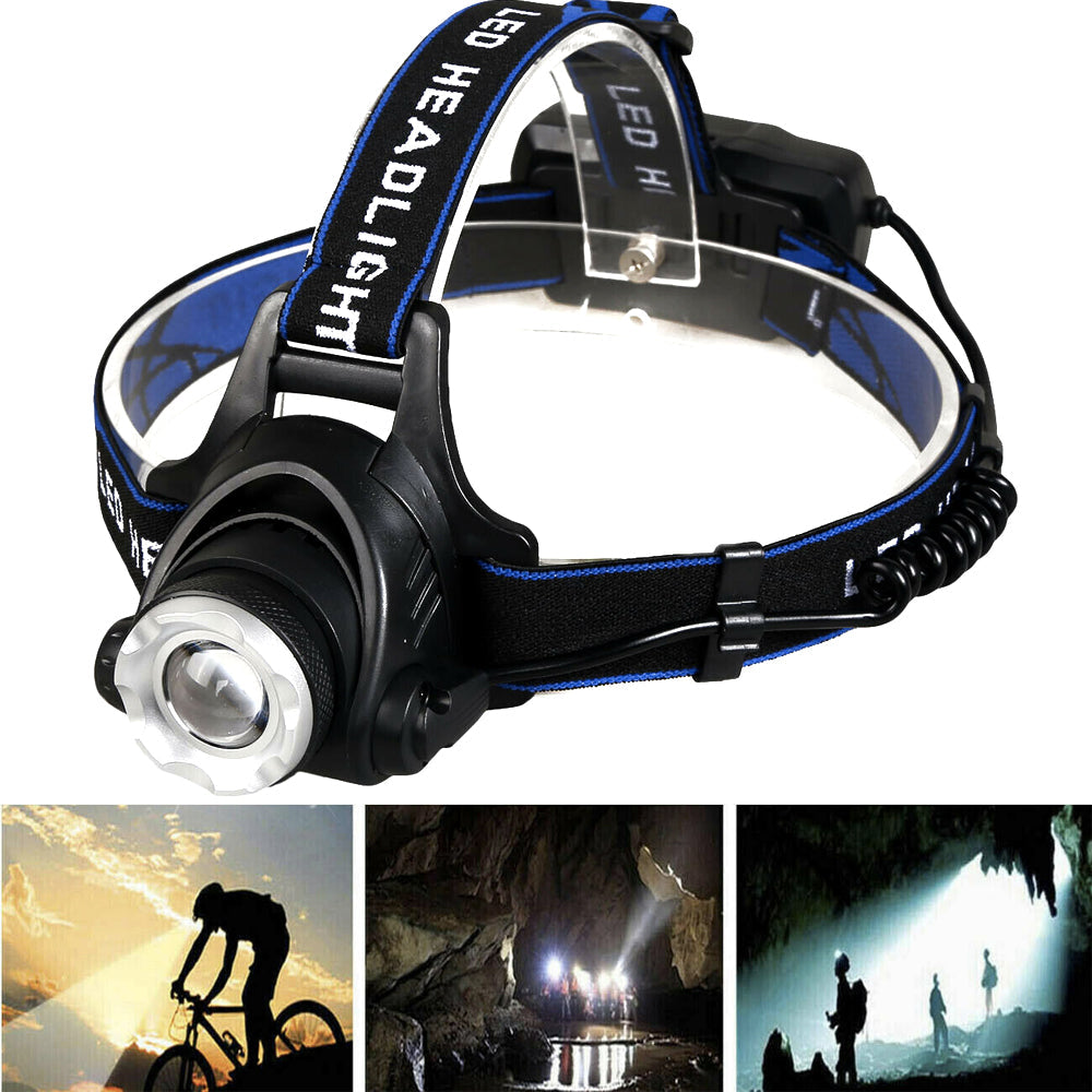Praktisk Genopladelig Hovedlampe til Udeaktiviteter - Lys Din Vej!