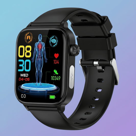 Avancerad Smartwatch med SOS och Blodsockerövervakning