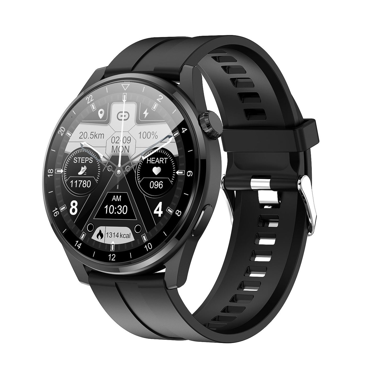 Hälso-smartwatch med glukosövervakning, vattentålig design och HD-skärm