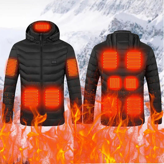 Unisex Varm Jakke med Justerbar Varme til Vinter