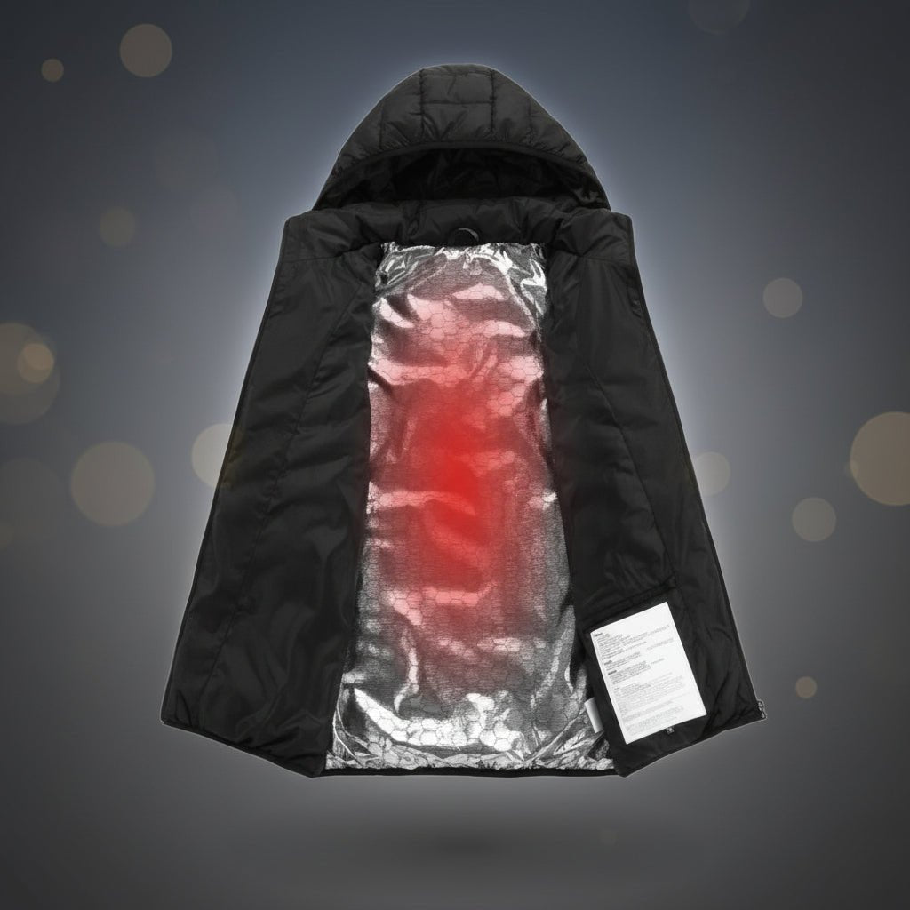 Unisex Varm Jakke med Justerbar Varme til Vinter