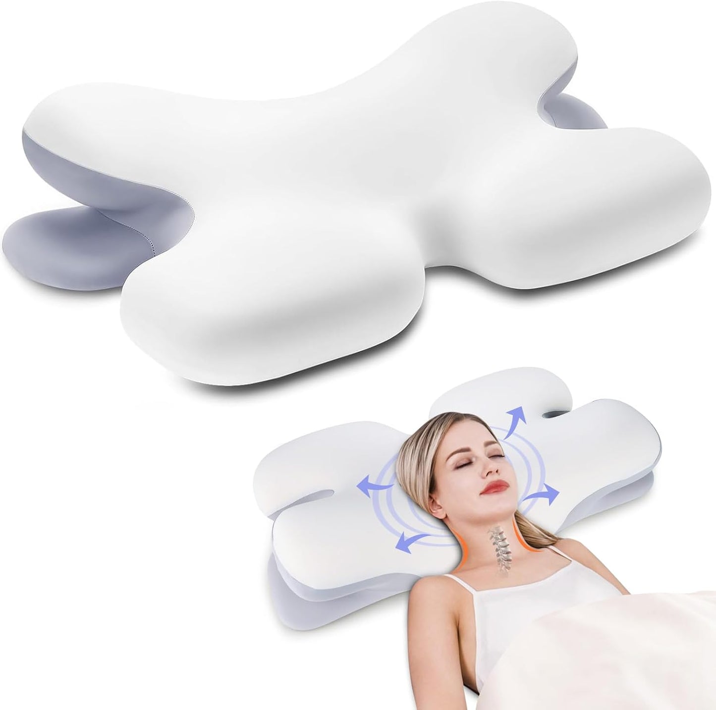 Ergonomisk Nakkepude med Memory Foam for Optimal Støtte