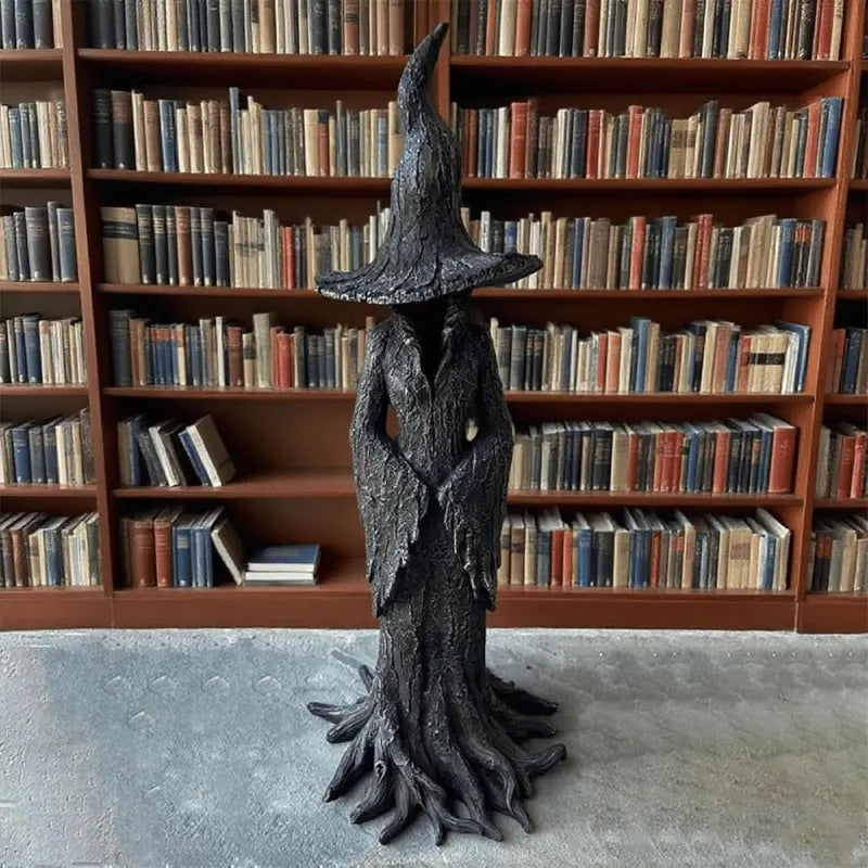 Mystisk Heksefigur i Sten – Kunstnerisk og Betydningsfuld