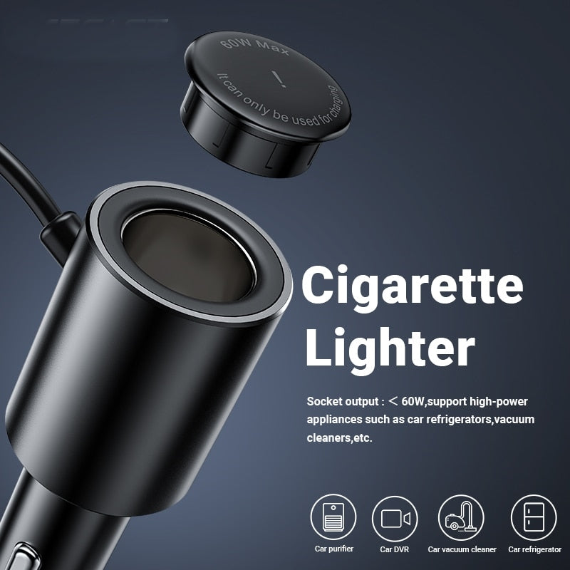Car USB Splitter Hurtig Opladningsstation