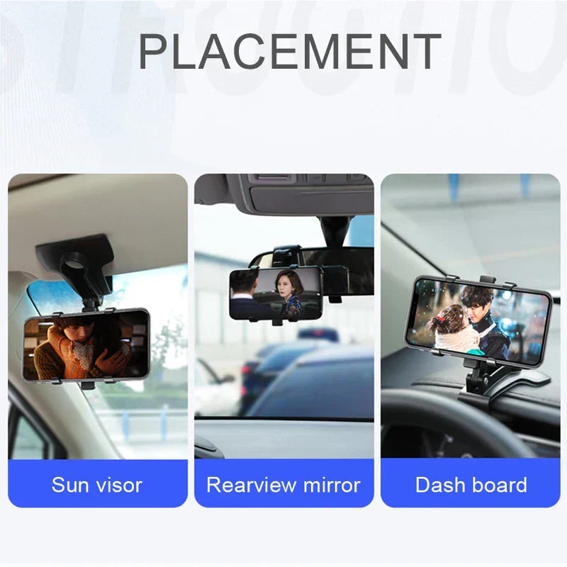 360 Graders Rotérbar Bil Dashboard Mobilholder