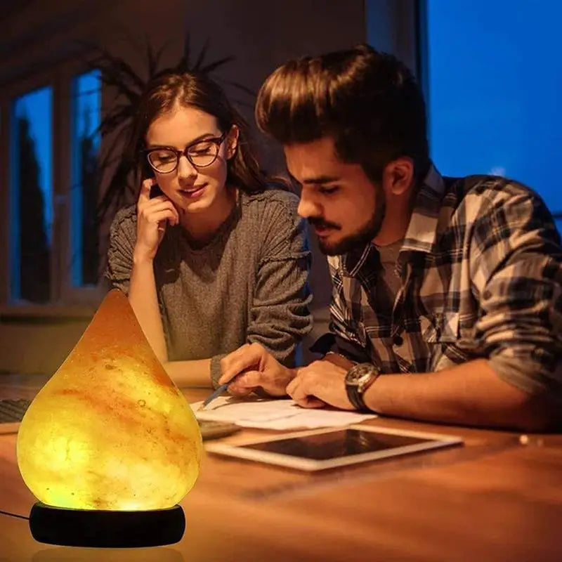 LED Kristall Nattlampa med Färgskiftande USB Himalayasaltlampa