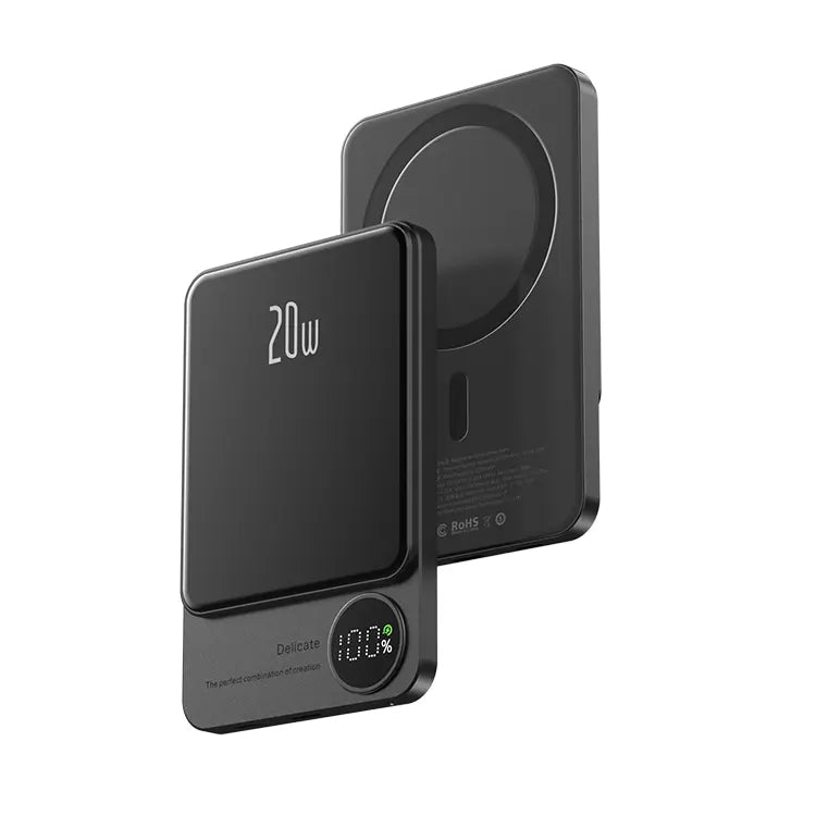 Magnetisk Powerbank med Hurtigopladning og LED-status